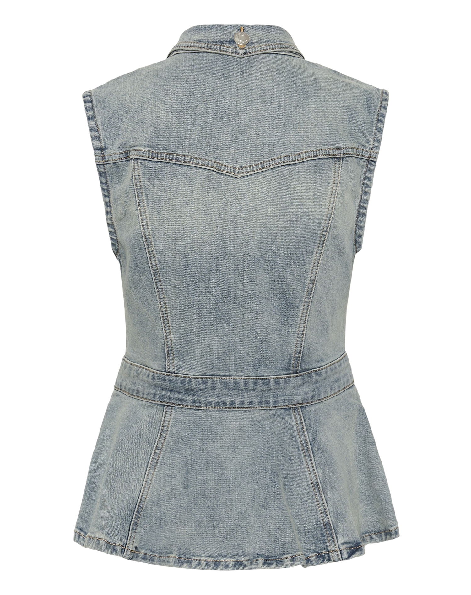 Gestuz - GZNoma SL Bluse - Vintage Mid Blue Wash 